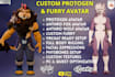 make custom dragon furry model, vrc nsfw avatar, vtuber commission, vrm
