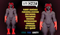 create furry 3d model for vrchat and vtuber, pc and quest ready, vseeface