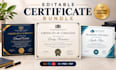 design editable certificate template corporate diploma or completion certificate