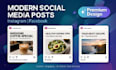 design modern instagram post and story