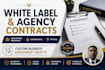 draft white label agency agreements and subcontractor contracts