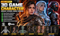 create 3d game character modeling, rigging and animation