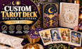 design a custom tarot deck with box and guidebook, print ready