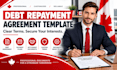 draft a debt repayment agreement for clients in canada