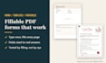 create a fillable PDF form, editable template or interactive workbook
