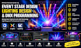 do event stage design, lighting design and dmx programming qlc, xlight, lightkey