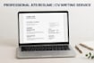 create a professional cv resume and cover letter design