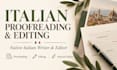 proofread and edit your italian text professionally