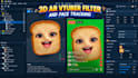 create custom 3d ar vtuber filter burnt peanut face tracking lens studio stream