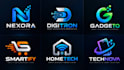 design a professional electronics, technology smart devices, digital gadget logo