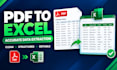 convert PDF to excel and extract accurate structured data