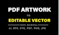 convert PDF artwork into editable ai svg and eps files