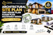 do texas architectural site plan, tiny house plan, floor plan multifamily design