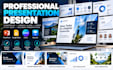 design powerpoint presentation google slides canva  pitch deck corporate flyer