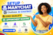 setup manychat, chatbase ai chatbot, lead qualify, appointment booking