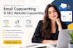 write email copy email copywriting email campaign seo website copywriting