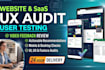 do website user testing, saas UX audit, and video feedback review
