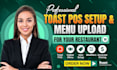 setup toast pos and upload your restaurant menu