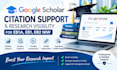 increase google scholar citation, hindex, backdated citations, for eb1 and eb1a