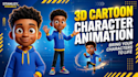create custom  3d cartoon  character animation