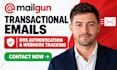 configure mailgun transactional emails, dns authentication and webhook tracking