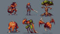 design retro 2d pixel art, tilesets, and game sprite sheets