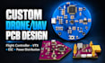 design drone flight controllers vtx and avionics pcb