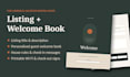 write your airbnb listing description and guest welcome book