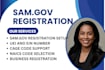 help you register sam gov uei and cage code
