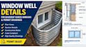 draft basement egress window plans, window well details and permit drawings