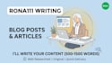 write blog posts and article