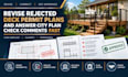 revise rejected deck permit plans and answer city plan check comments fast