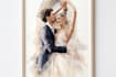 couple portrait wedding portrait illustration