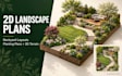 do 2d landscape plan backyard layout planting plan blueprint 3d terrain modeling