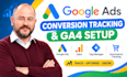 setup google ads conversion tracking ga4 ecommerce tracking adwords PPC campaign