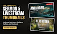 design sermon series and church livestream thumbnails