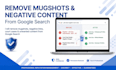 remove mugshots, negative link court cases unwanted content from google search