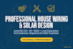 draw house electrical wiring and solar system diagram