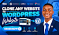 clone or transfer lovable, ai website, squarespace, wix, or figma to wordpress
