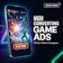 create gaming ugc ads, commercials, and spokesperson scroll and boost installs