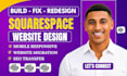 build edit squarespace website design redesign  squarespace website development