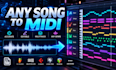transcribe your song to midi with separate instrument tracks