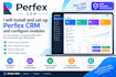 install and set up perfex CRM and configure modules