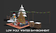 design christmas low poly 3d environment model 3d low poly game asset 3d scene