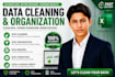 clean data in excel, merge, spilit and organize excel data