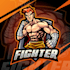 design luxury unique fighter logo with creative concepts