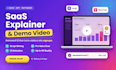 create saas explainer video, product demo video with ui animation
