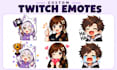 design custom twitch emotes, sub badges, bit badges and channel points