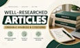 write well researched articles with credible sources and citations