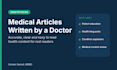 write medical articles as an mbbs doctor